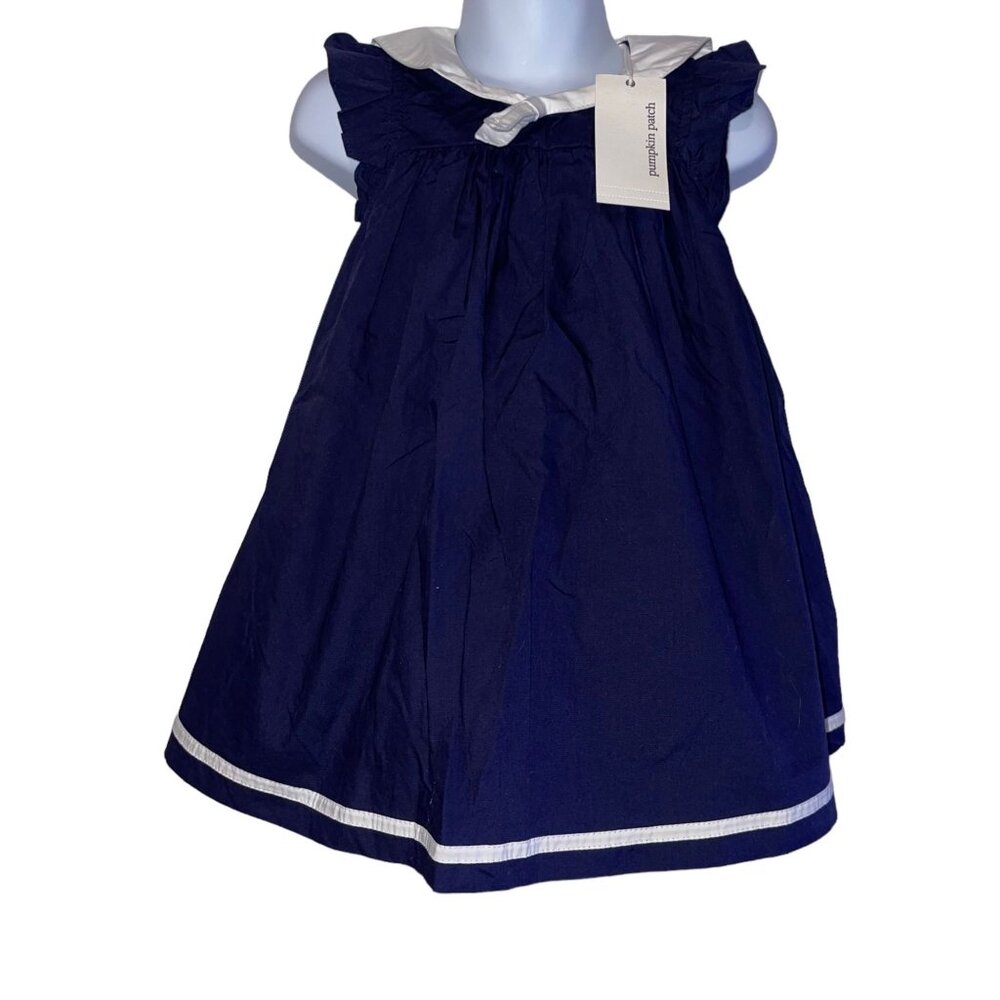 NWT Pumpkin Patch Sailor Dress Baby Girls 12 18 Months Sleeveless Diaper Cover